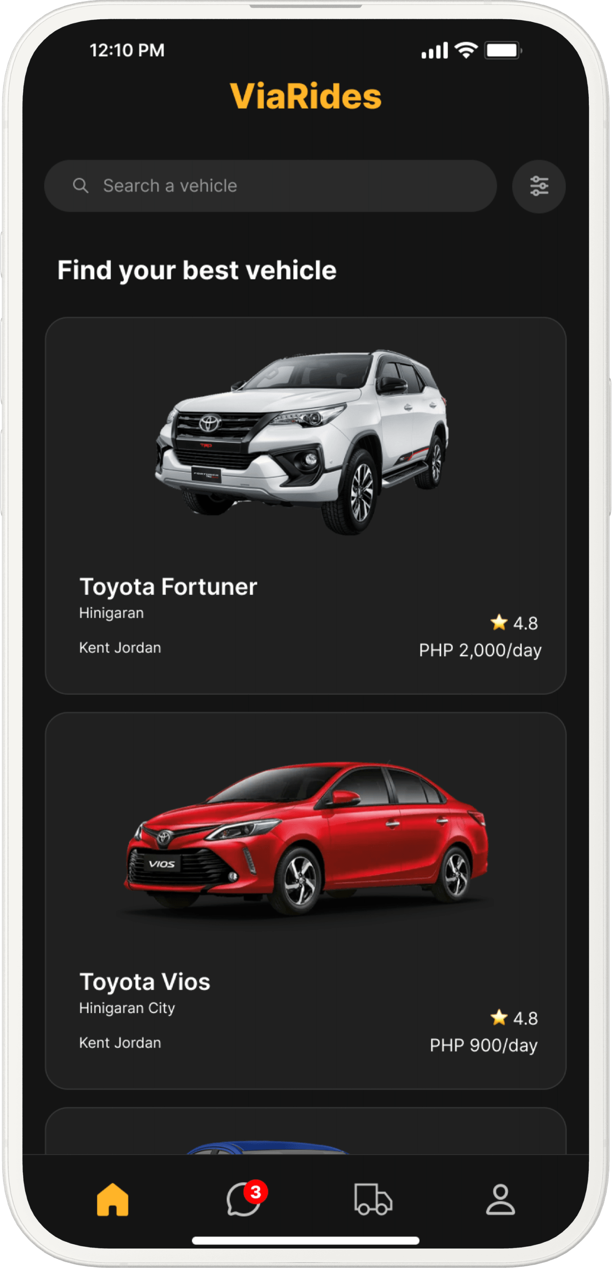 Choose a vehicle